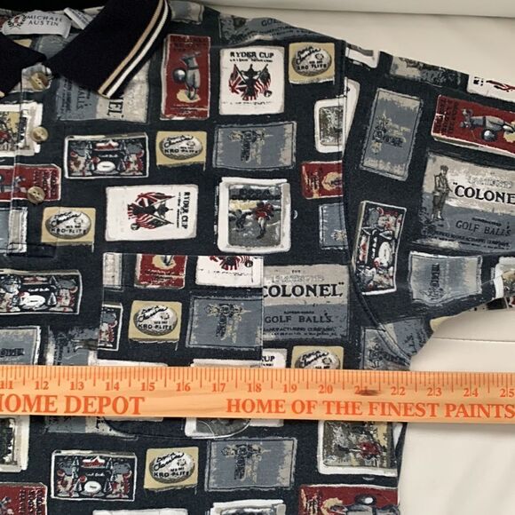 Michael Austin Vintage Short Sleeve Polo Men’s Shirt Size L - Picture 4 of 7